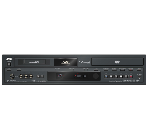 JVC Combo VCR - MiniDV, Hard Disk Drive, and DVD Player/Recorder - JVC SR -DVM700U